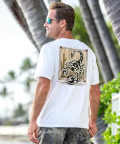 Desert Scorpion - White Short Sleeve Crewneck T-Shirt