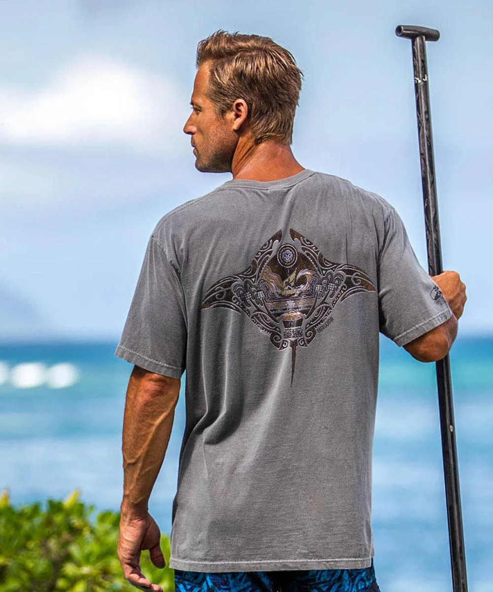 Maui Legend - Crater Dyed® Short Sleeve Crewneck T-Shirt 1 Maui Legend - Crater Dyed® Short Sleeve Crewneck T-Shirt