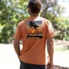 Palm Ocean View - Cinnamon Dyed Short Sleeve Crewneck T-Shirt