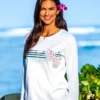 Floral Blends - White Long Sleeve Crewneck T-Shirt