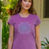 Henna Circle - Violet Short Sleeve Pima T-Shirt