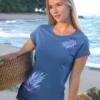 Brush Palm - Sapphire Short Sleeve Pima T-Shirt