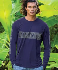 Island Icons Band - Indigo Long Sleeve Pima T-Shirt