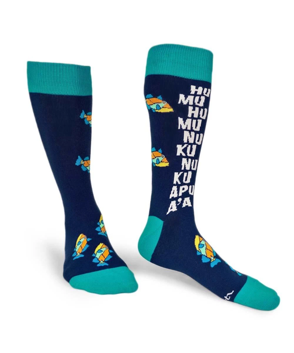 Humu Kalakoa - Graphic Cotton Crew Socks 2 Humu Kalakoa - Graphic Cotton Crew Socks - Image 2