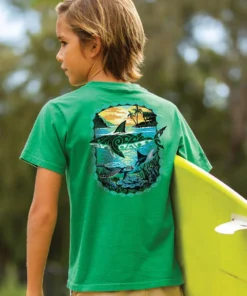 Mano Sunrise - Wintergreen Dyed Short Sleeve Crewneck T-Shirt