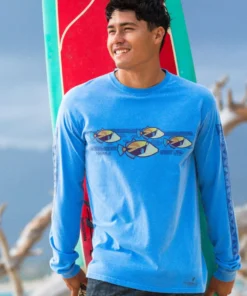 Humu Band - Blue Hawaii Dyed Long Sleeve Crewneck T-Shirt