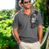 Mano Aumakua - Crater Dyed® Short Sleeve Pique’ Polo Shirt