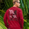 Cruzing Manta Mano - Rugby Red Long Sleeve Pima T-Shirt