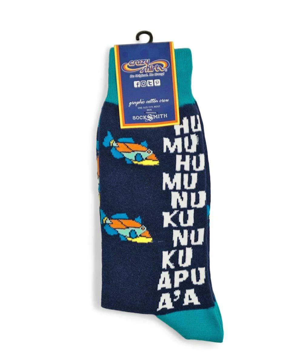 Humu Kalakoa - Graphic Cotton Crew Socks 3 Humu Kalakoa - Graphic Cotton Crew Socks - Image 3