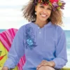Elegance - Lavender Dyed Long Sleeve Lightweight Pullover
