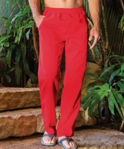 Candy Apple Red Dyed Twill Pants