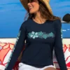 Pua Lani Band - Navy Long Sleeve Crewneck T-Shirt
