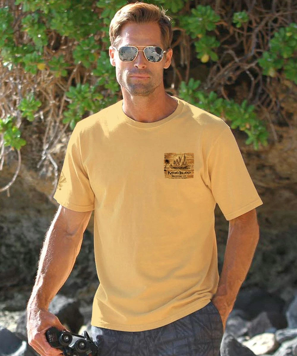 Kauai Island Brewing Co Kauai Island Branded - Beer Dyed Short Sleeve Crewneck T-Shirt 2 Kauai Island Brewing Co Kauai Island Branded - Beer Dyed Short Sleeve Crewneck T-Shirt - Image 2