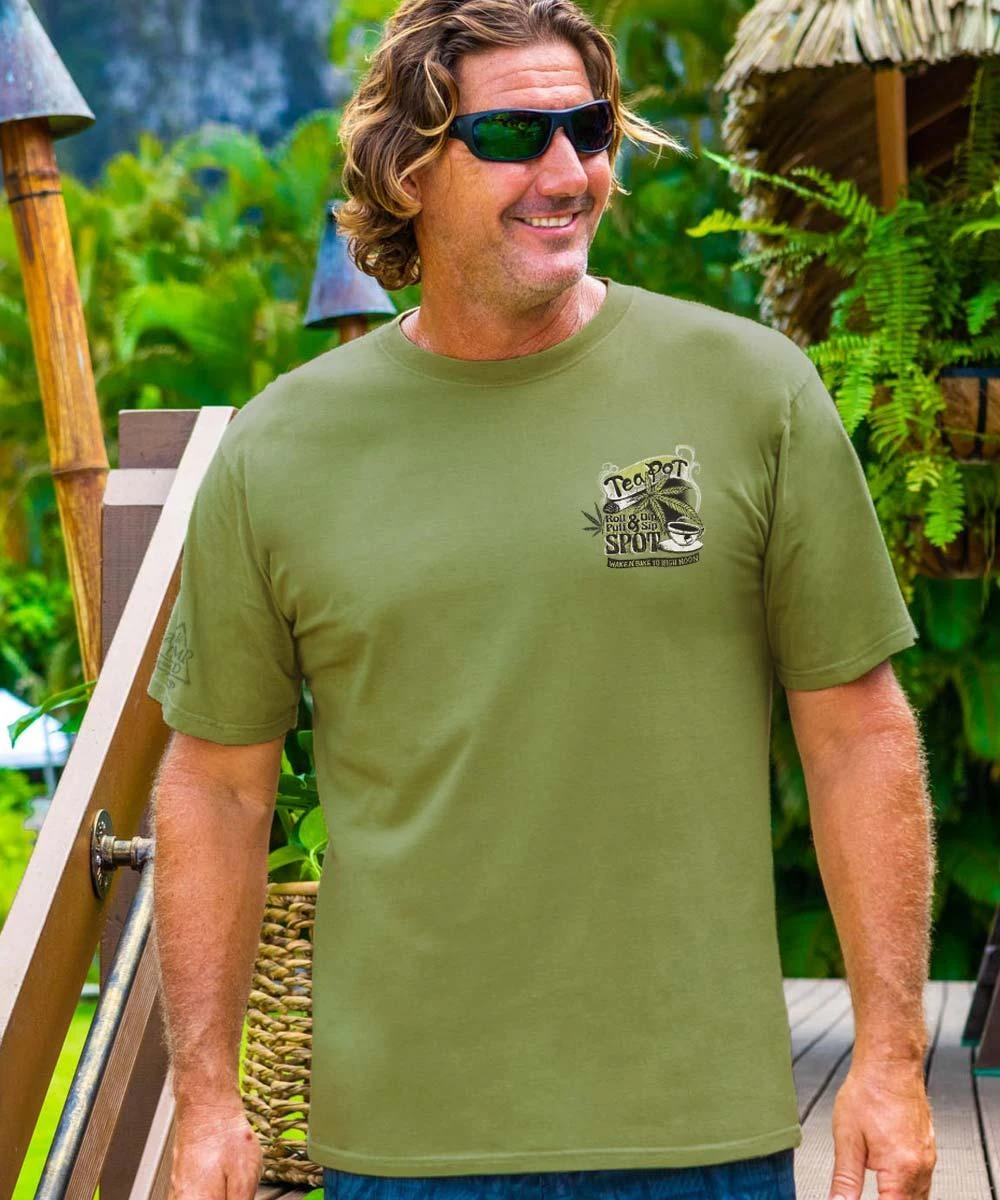 Tea Pot Spot - Hemp Dyed Short Sleeve Crewneck T-Shirt 2 Tea Pot Spot - Hemp Dyed Short Sleeve Crewneck T-Shirt - Image 2