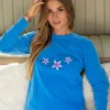 Tribal Night Shade - Blue Hawaii Dyed Long Sleeve Crewneck T-Shirt