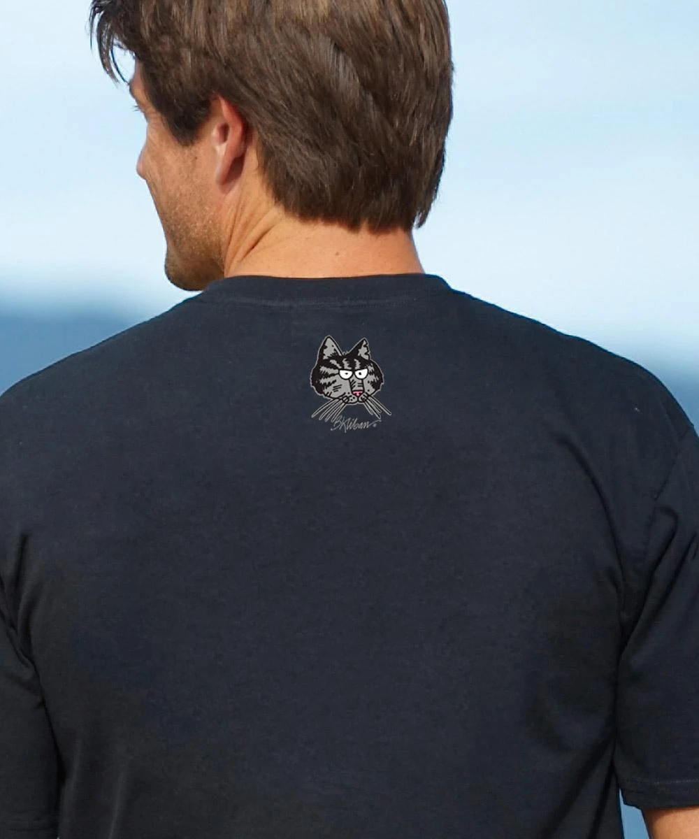 B. Kliban Bad Cat - Black Short Sleeve Crewneck T-Shirt 2 B. Kliban Bad Cat - Black Short Sleeve Crewneck T-Shirt - Image 2