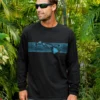 Tribal Islands Band - Black Long Sleeve Crewneck T-Shirt