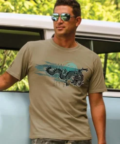 Dragon Crossing - Kona Coffee Dyed Short Sleeve Crewneck T-Shirt