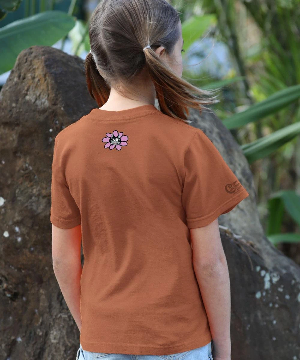 B. Kliban Crazy Daisies - Cinnamon Dyed Short Sleeve Crewneck T-Shirt 2 B. Kliban Crazy Daisies - Cinnamon Dyed Short Sleeve Crewneck T-Shirt - Image 2