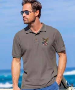 Fly With Honor - Crater Dyed® Short Sleeve Pique’ Polo Shirt
