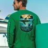Mano Sunrise - Wintergreen Dyed Long Sleeve Crewneck T-Shirt