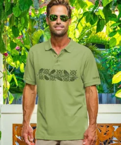 Ti Lei Band - Hemp Dyed Short Sleeve Pique’ Polo Shirt