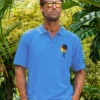 Summer Shade - Blue Hawaii Dyed Short Sleeve Pique’ Polo Shirt