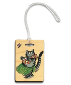 B. Kliban Hula Cat - Maplewood Luggage Tag
