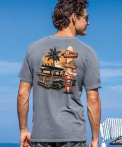 Woody Surf Signs - Crater Dyed® Short Sleeve Crewneck T-Shirt