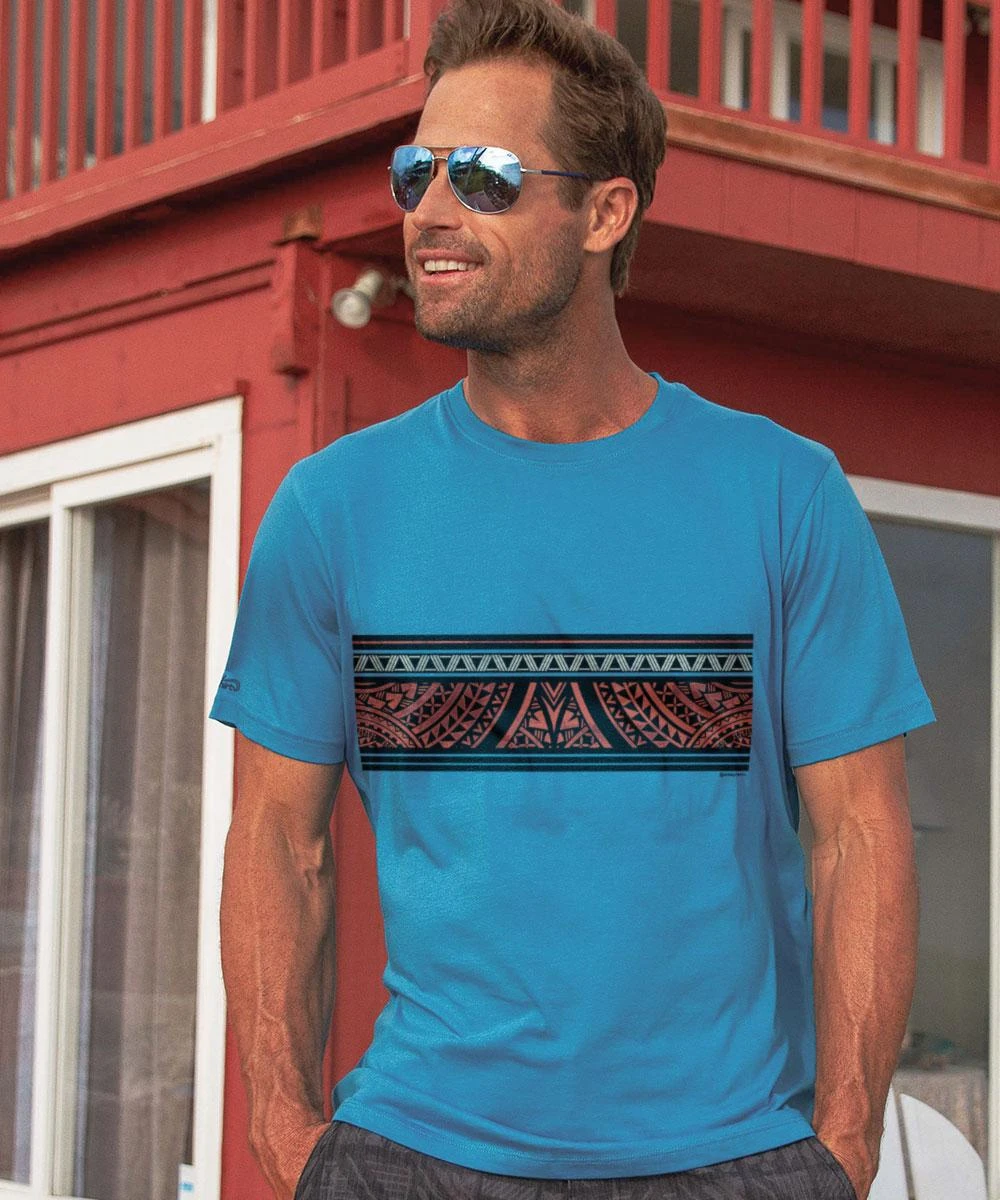 Chief Tapa Band - Deep Sea Short Sleeve Pima T-Shirt 1 Chief Tapa Band - Deep Sea Short Sleeve Pima T-Shirt