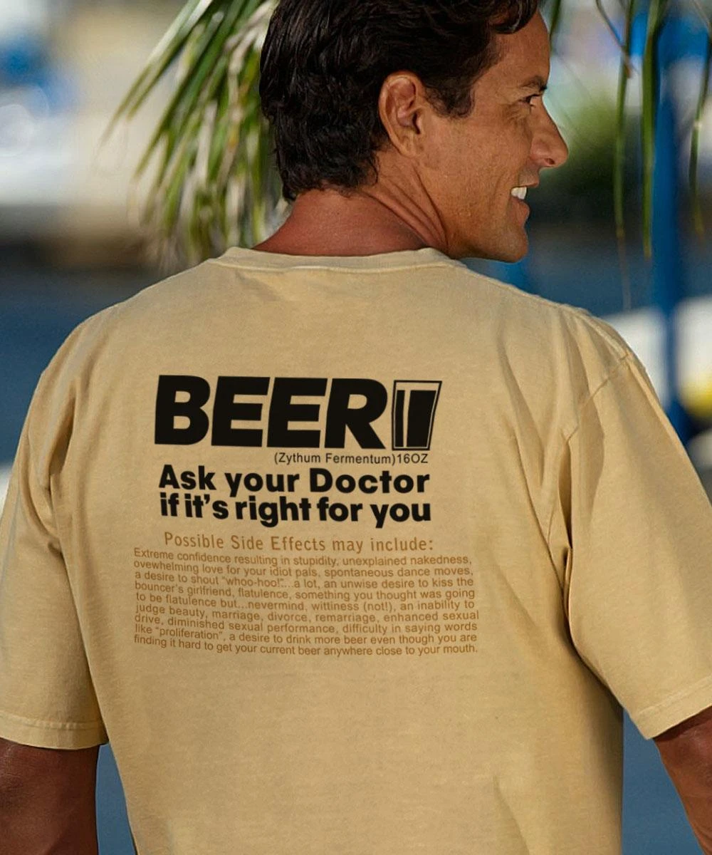Beer RX - Beer Dyed Short Sleeve Crewneck T-Shirt 1 Beer RX - Beer Dyed Short Sleeve Crewneck T-Shirt