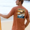Hawaii Outrigger - Cinnamon Dyed Short Sleeve Crewneck T-Shirt