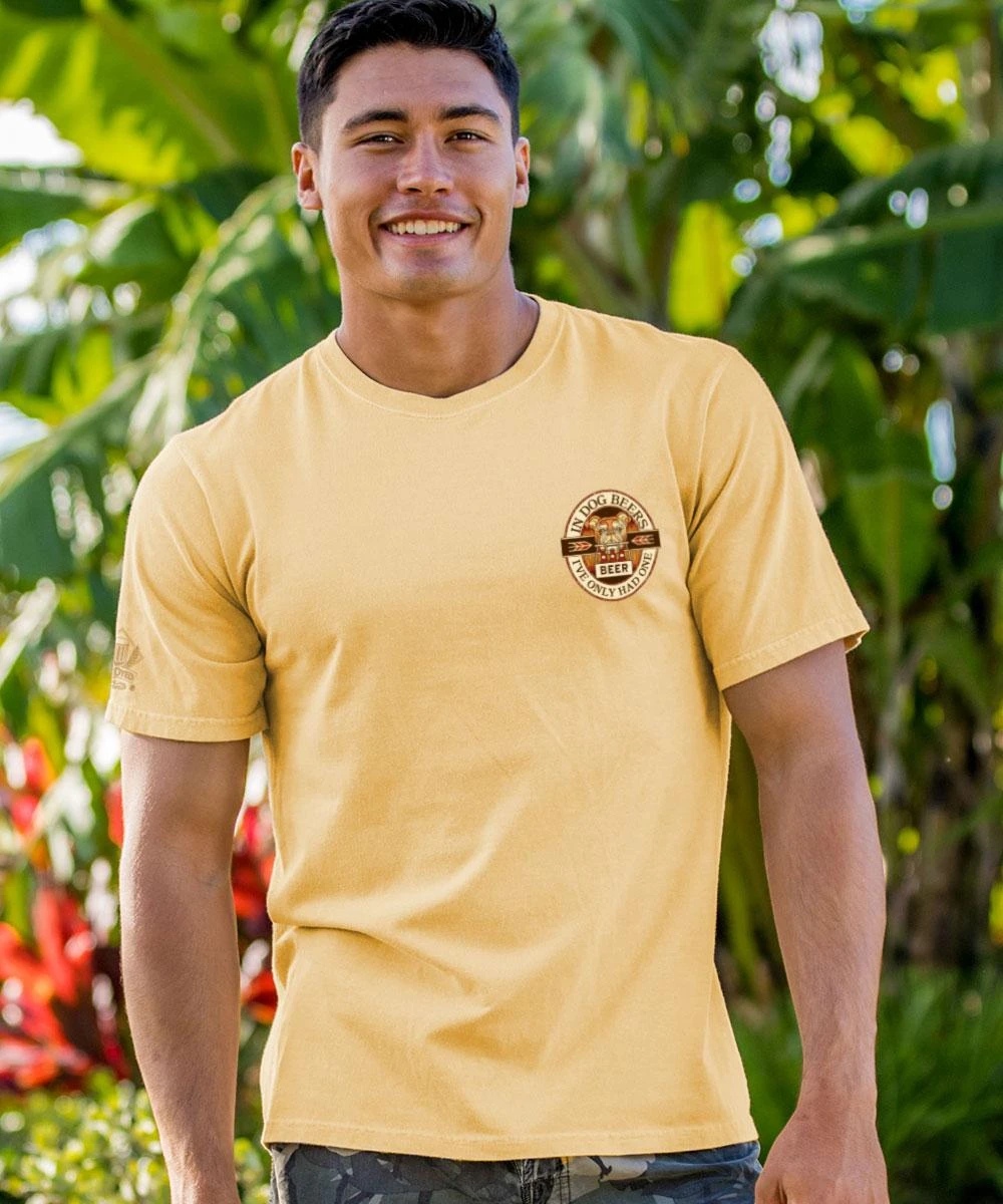 In Dog Beers - Beer Dyed Short Sleeve Crewneck T-Shirt 2 In Dog Beers - Beer Dyed Short Sleeve Crewneck T-Shirt - Image 2