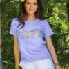 Naupaka - Lavender Dyed Short Sleeve Scoop Neck T-Shirt