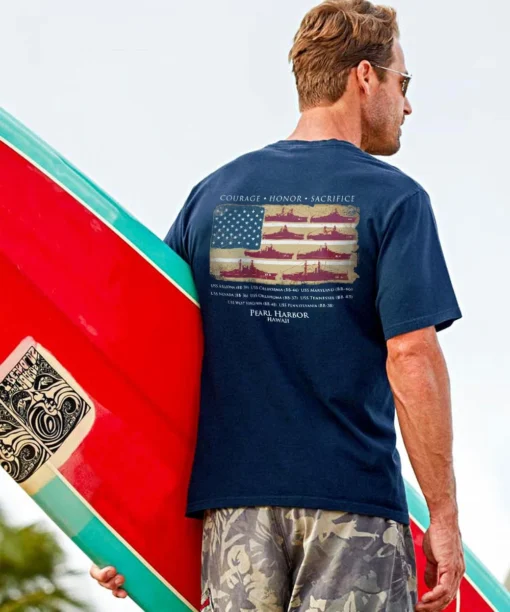 US Honor Flag - Navy Short Sleeve Crewneck T-Shirt -Outlet Tropical T-Shirt Store b8a35d3c bd0b 4396 be1e 67f34cd4f3ef