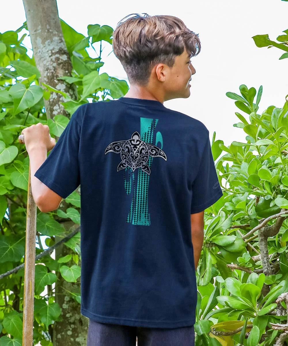Honu Tribe - Navy Short Sleeve Crewneck T-Shirt 1 Honu Tribe - Navy Short Sleeve Crewneck T-Shirt