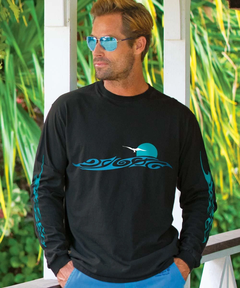 Kai Nui Offshore - Black Long Sleeve Crewneck T-Shirt 1 Kai Nui Offshore - Black Long Sleeve Crewneck T-Shirt