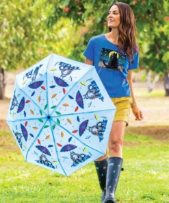 B. Kliban Umbrella Cat - Blue Umbrella