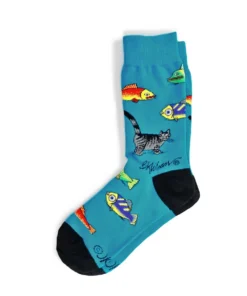 B. Kliban So Many Fish - Graphic Cotton Crew Socks