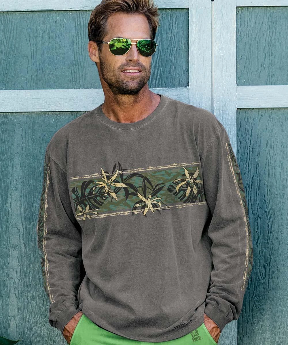 Piko Band - Crater Dyed® Long Sleeve Crewneck T-Shirt 1 Piko Band - Crater Dyed® Long Sleeve Crewneck T-Shirt