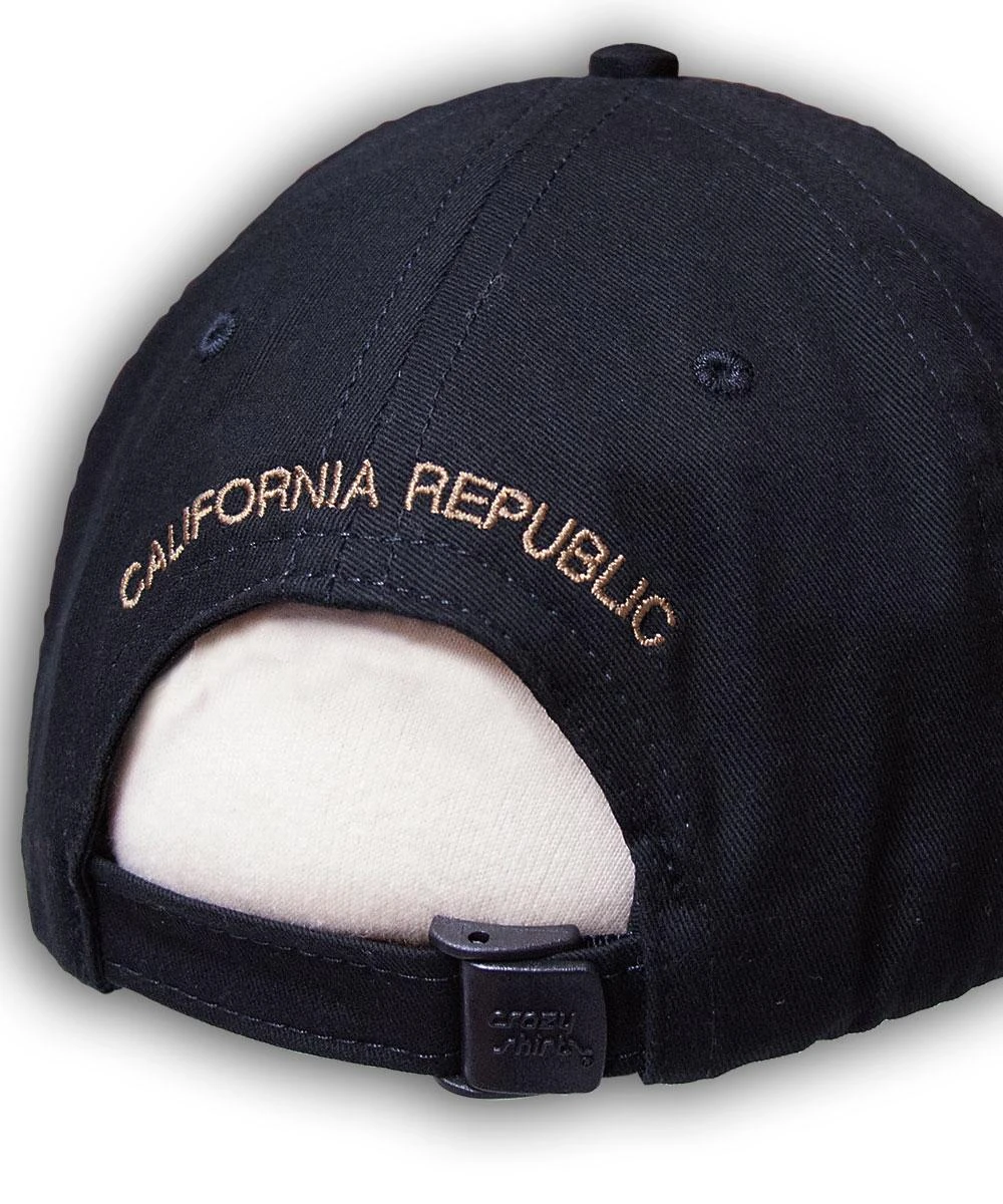 California Flag - Black Twill Hat 2 California Flag - Black Twill Hat - Image 2