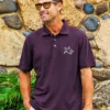 Paradise Honu - Blackberry Dyed Short Sleeve Pique’ Polo Shirt