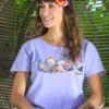 Seashell Band - Lavender Dyed Short Sleeve Scoop Neck T-Shirt